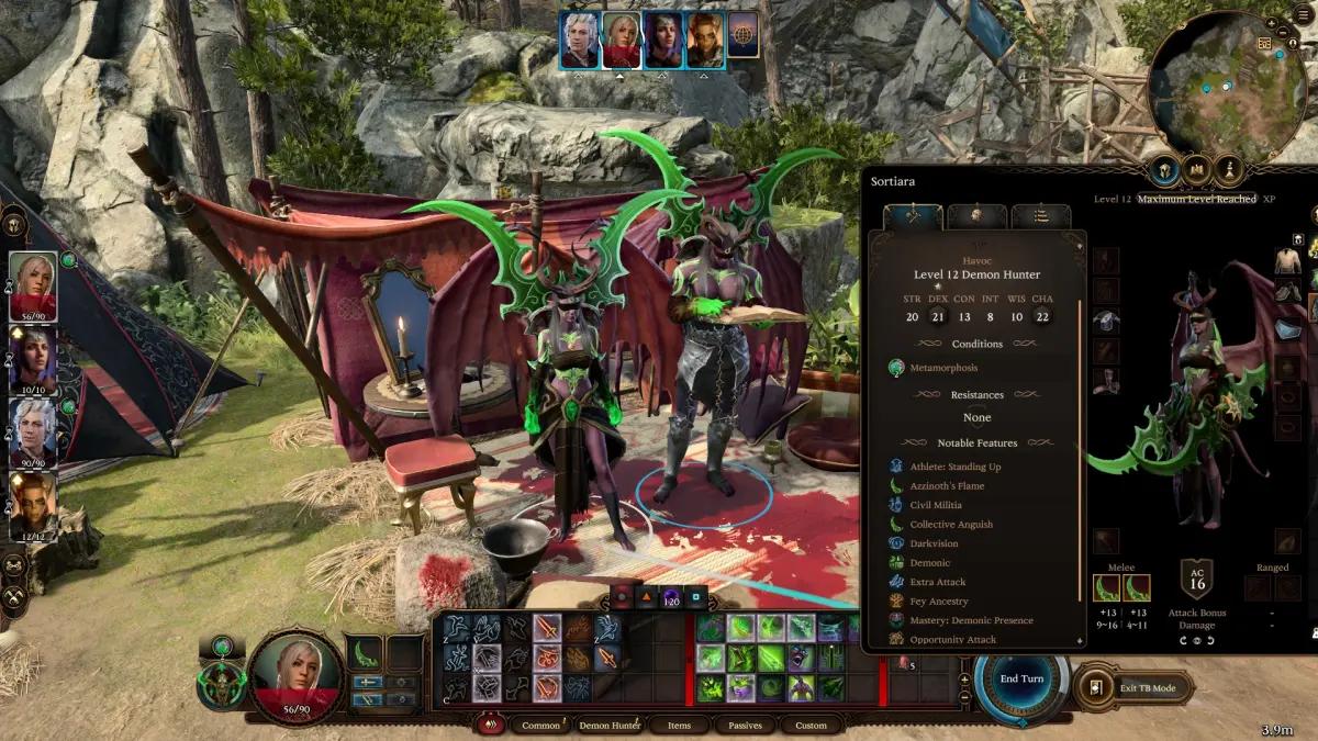 Baldur's Gate 3 Demon HHunter class